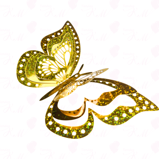 Mariposa 3D troquelada X 12