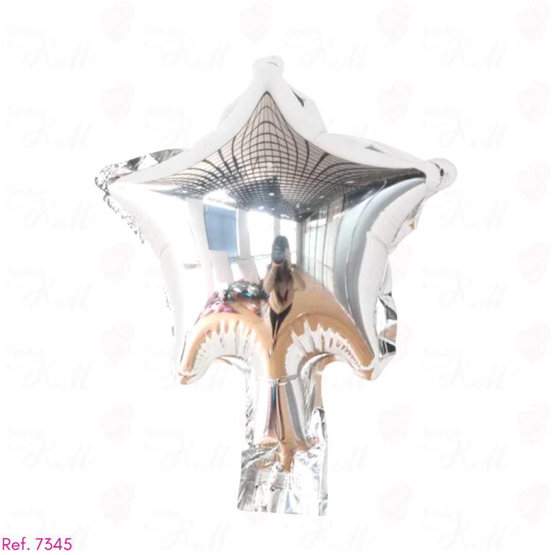 Paquete x6 estrellas metalizadas 5" fondo entero