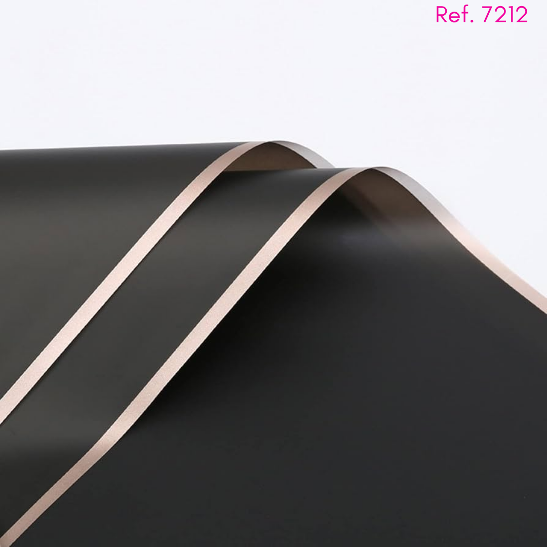 Papel coreano borde dorado traslucido x 20 pliegos