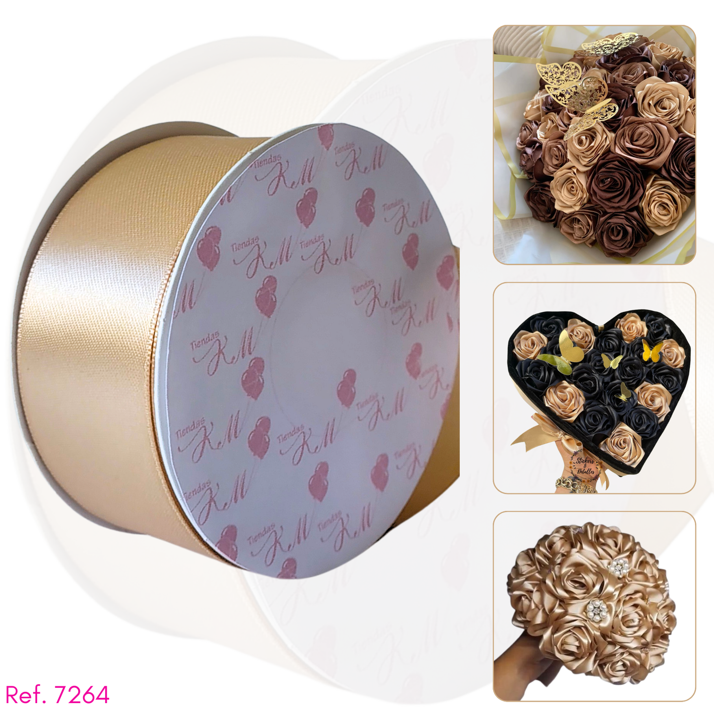 Cinta satin 4cm doble cara por 30 metros