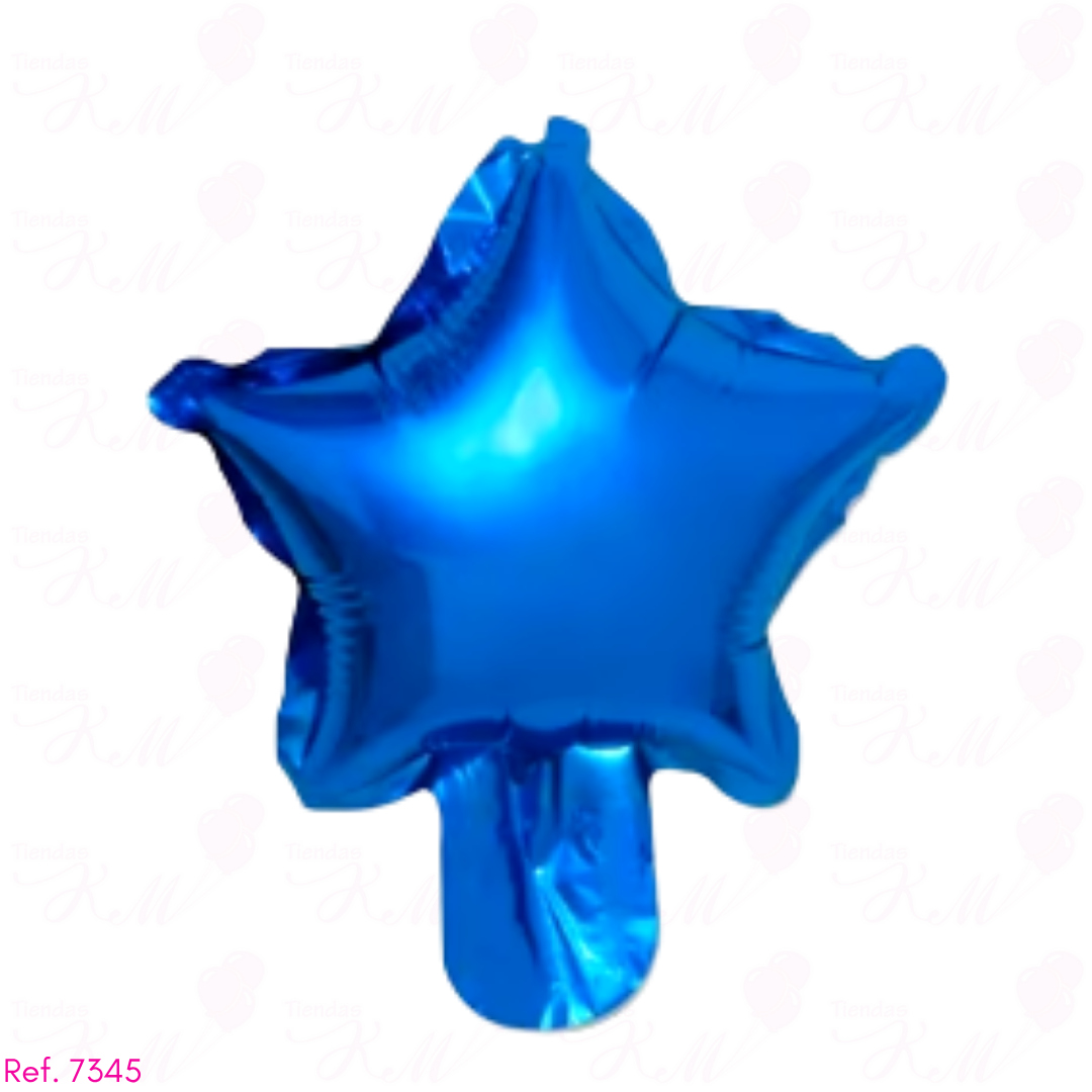 Paquete x6 estrellas metalizadas 5" fondo entero