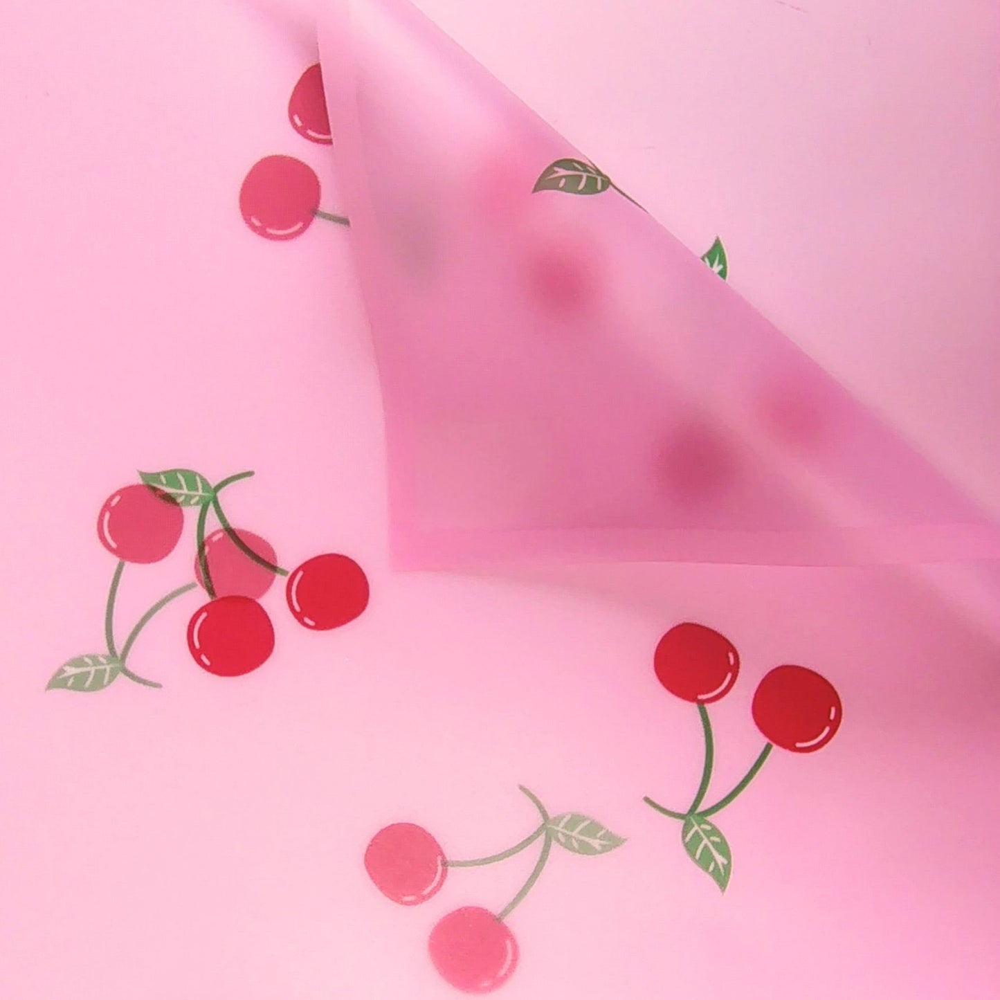 Papel coreano traslúcido de cerezas con borde