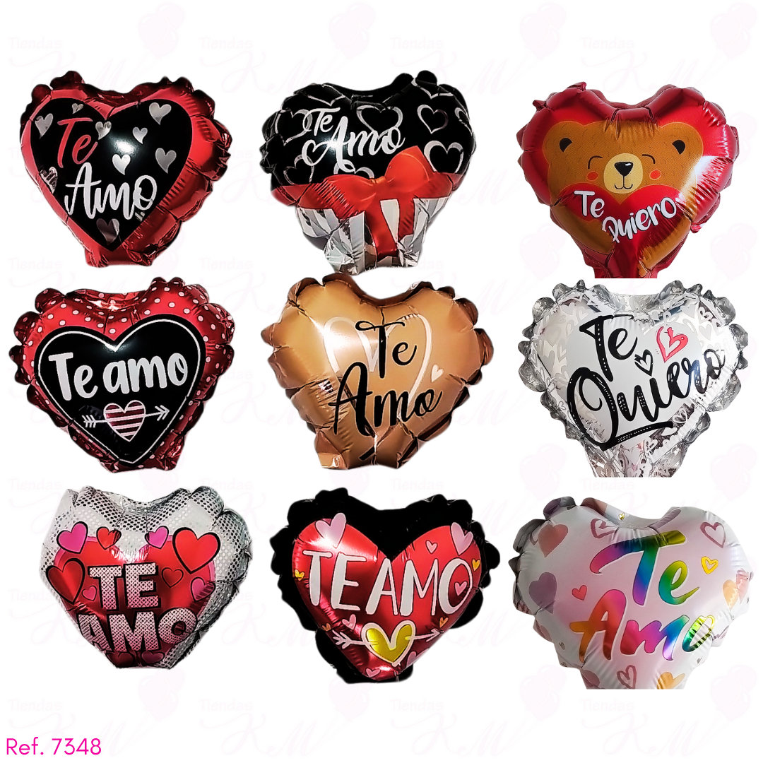Paquete x 6 metalizados 5" de amor