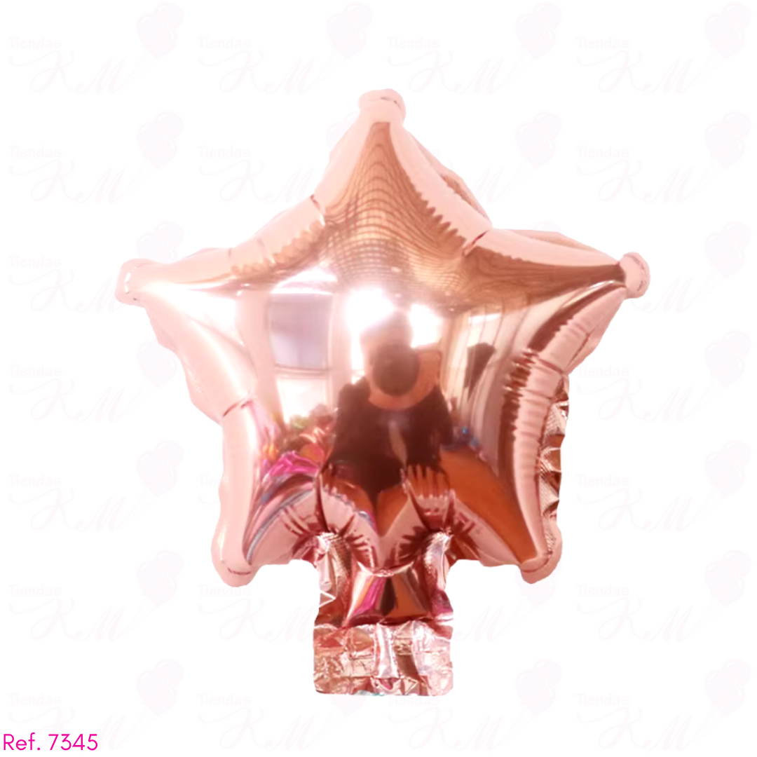 Paquete x6 estrellas metalizadas 5" fondo entero