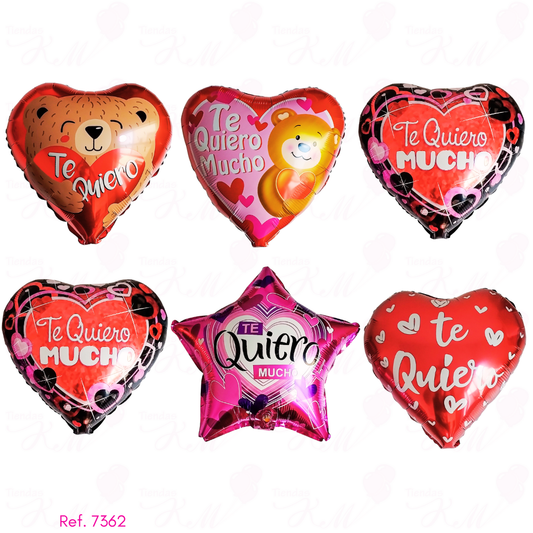 Paquete x 6 metalizados 18" de amor