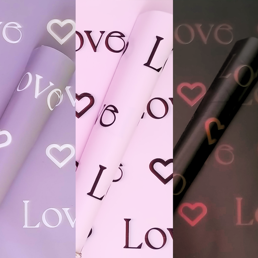 Papel coreano love letras delgadas x 20 pliegos