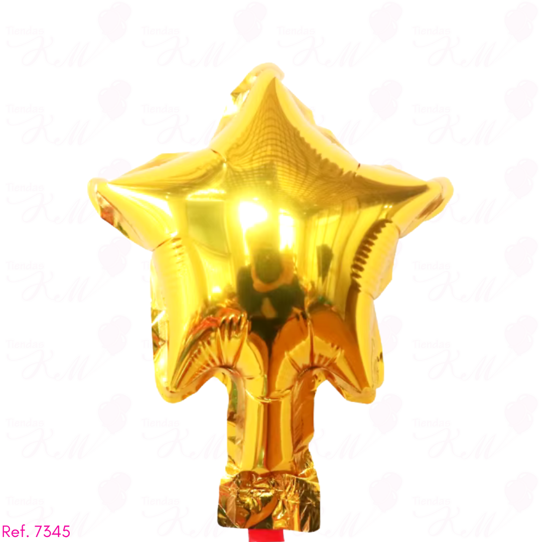 Paquete x6 estrellas metalizadas 5" fondo entero