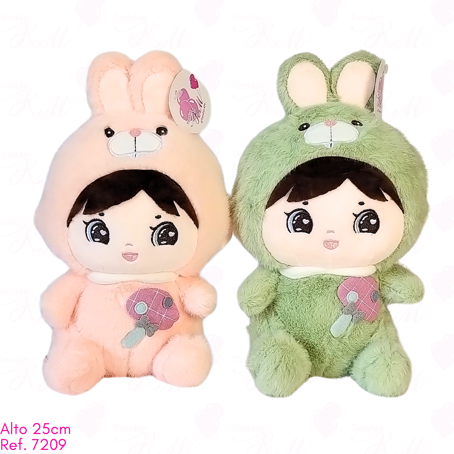 Muñeca con disfraz de conejo / 25cm