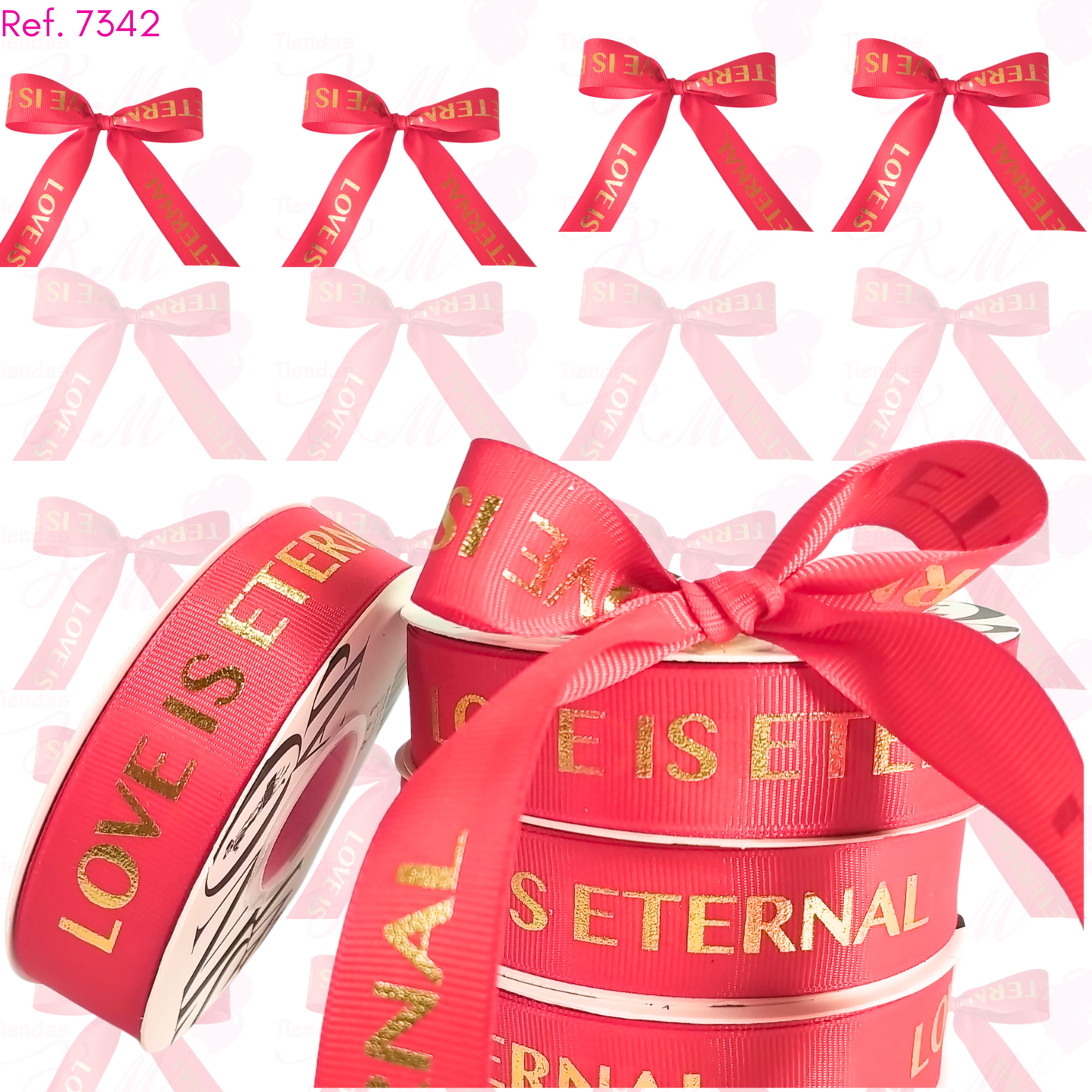 Cinta satin love is eternal 2.5cm x 30M