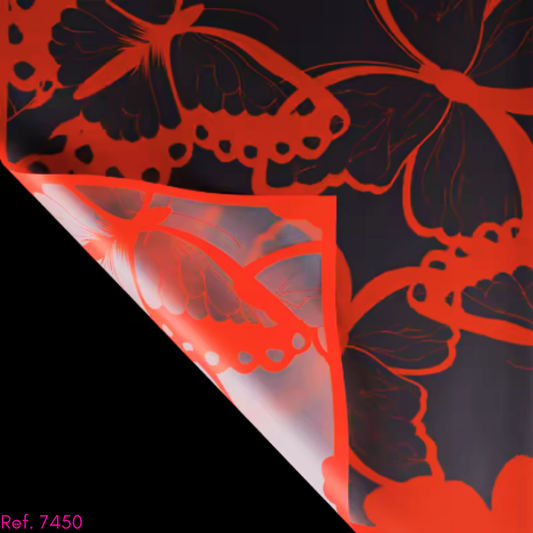 Papel coreano transparente de mariposas x 20 pliegos