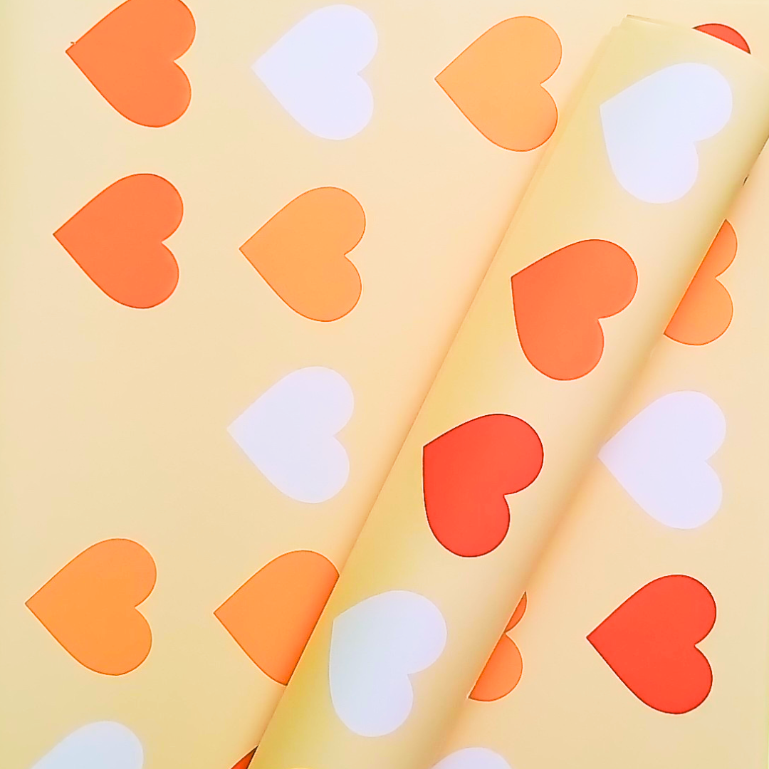 papel coreano corazones oscuros y claros x 20 pliegos