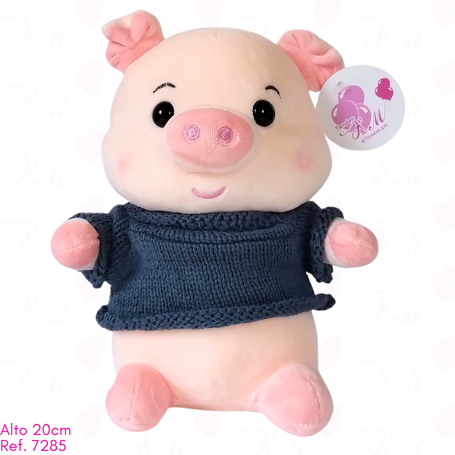 Cerdito con buzo de lana / 20cm