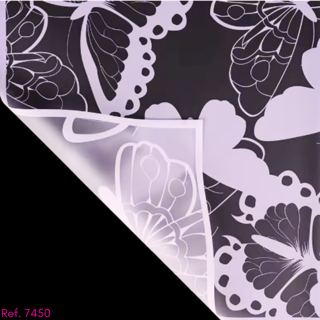Papel coreano transparente de mariposas x 20 pliegos