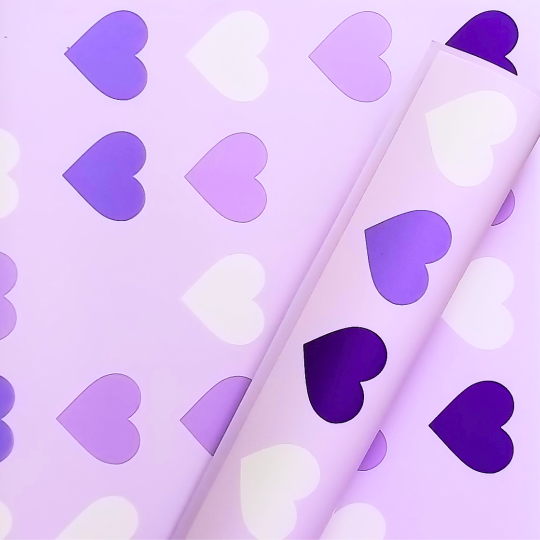 papel coreano corazones oscuros y claros x 20 pliegos