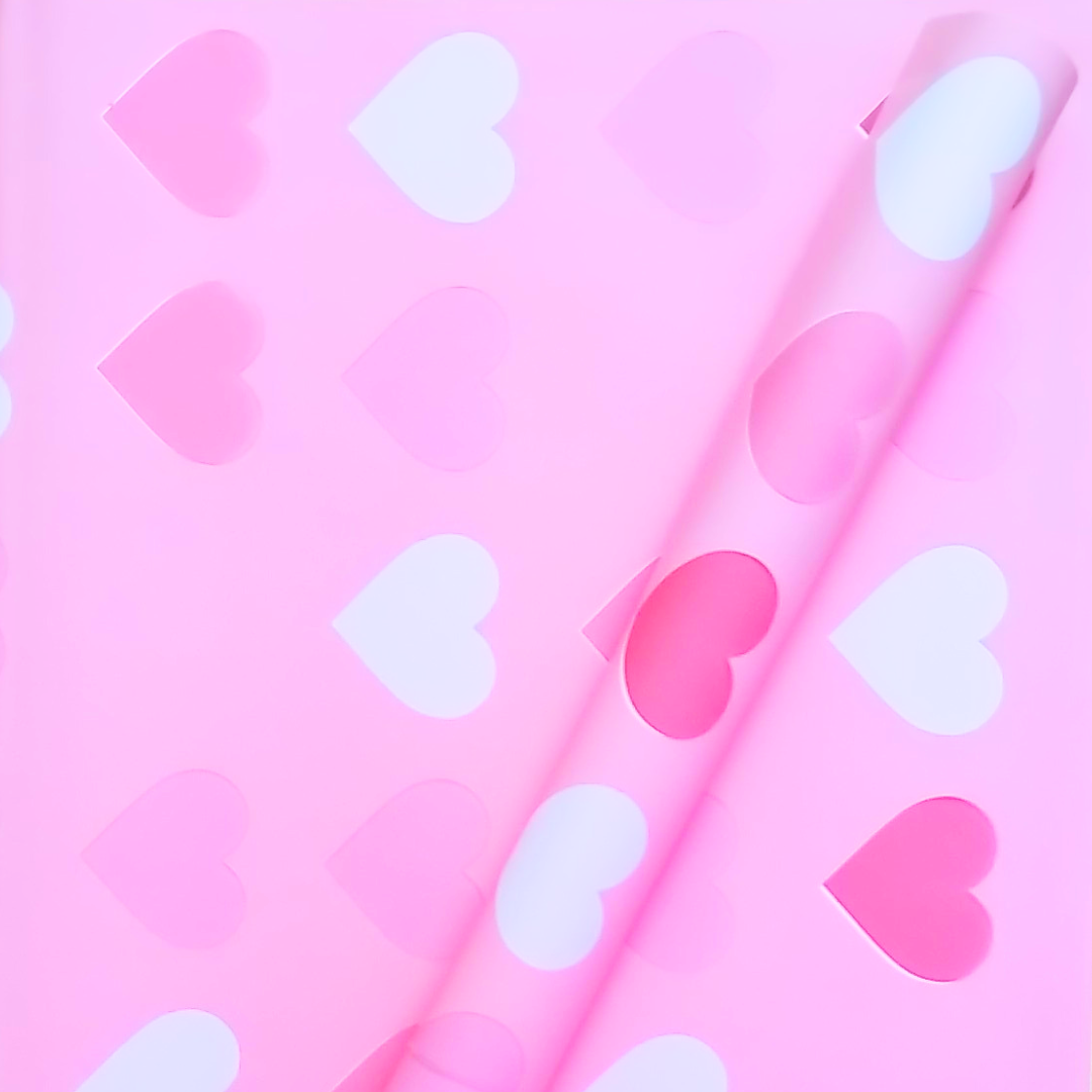 papel coreano corazones oscuros y claros x 20 pliegos