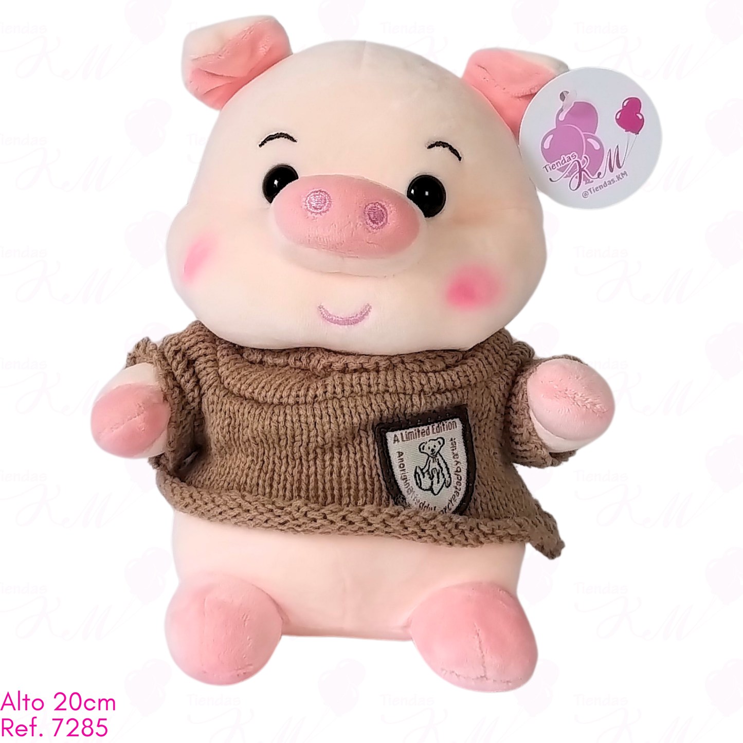 Cerdito con buzo de lana / 20cm