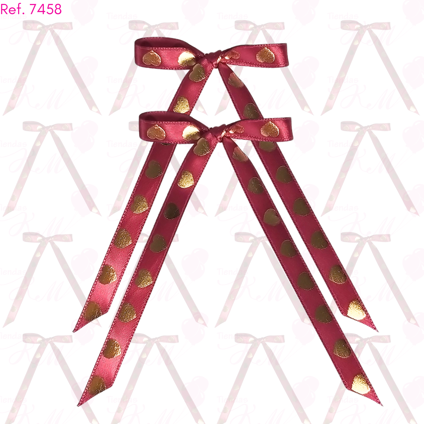 Cinta 1cm corazones dorados x 41 metros