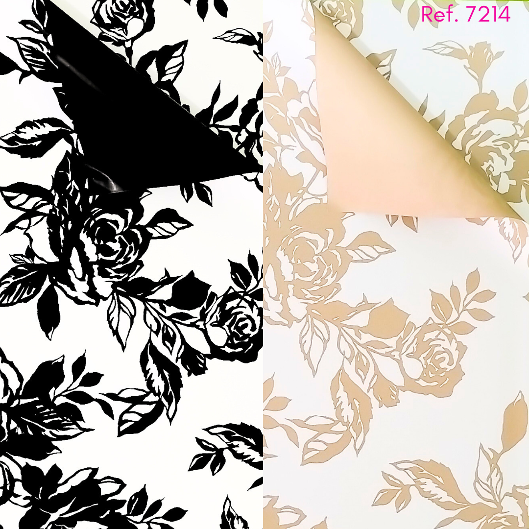 Papel coreano rosas y color solido x 20 pliegos