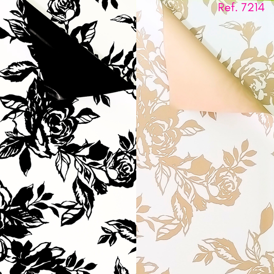 Papel coreano rosas y color solido x 20 pliegos