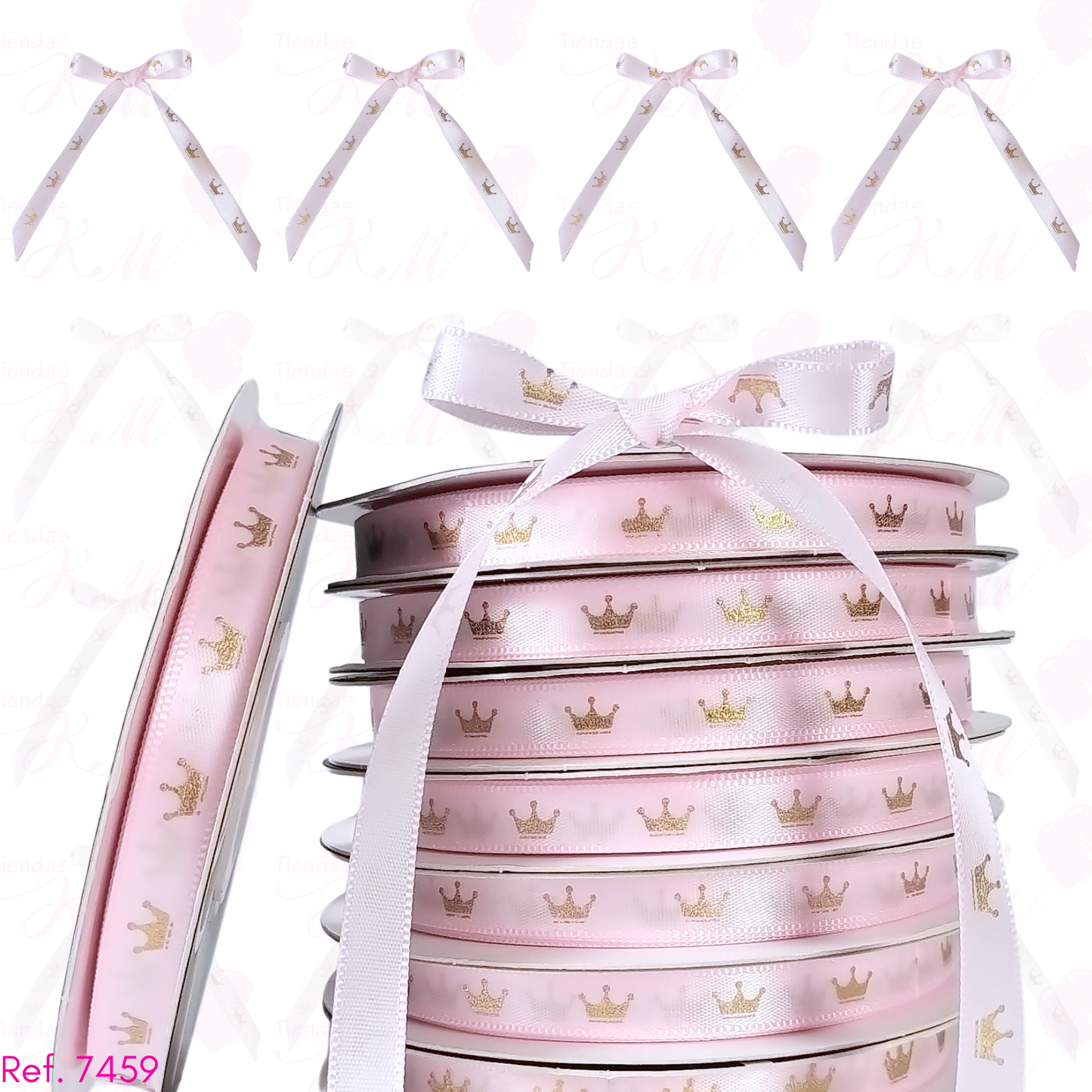 Cinta 1cm de coronitas doradas x 33 metros