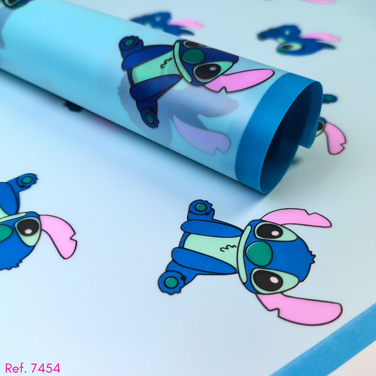 Papel coreano stitch x 20 pliegos
