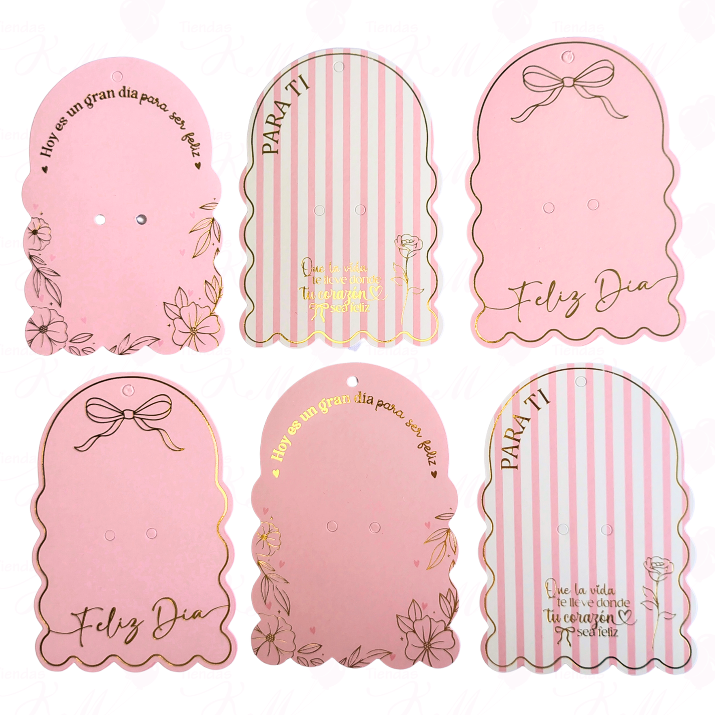 Tarjeta para rosa de 14cm x 6