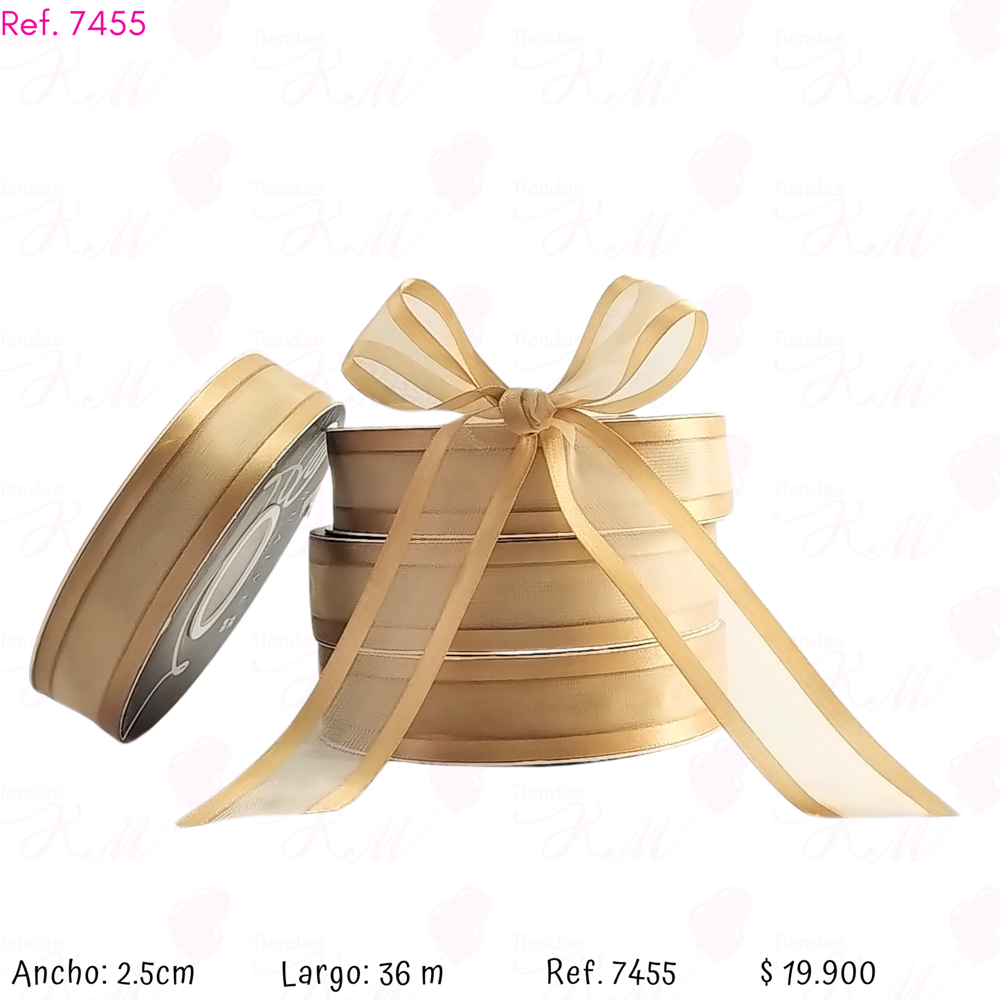 Cinta velo doble borde solido X 36 metros