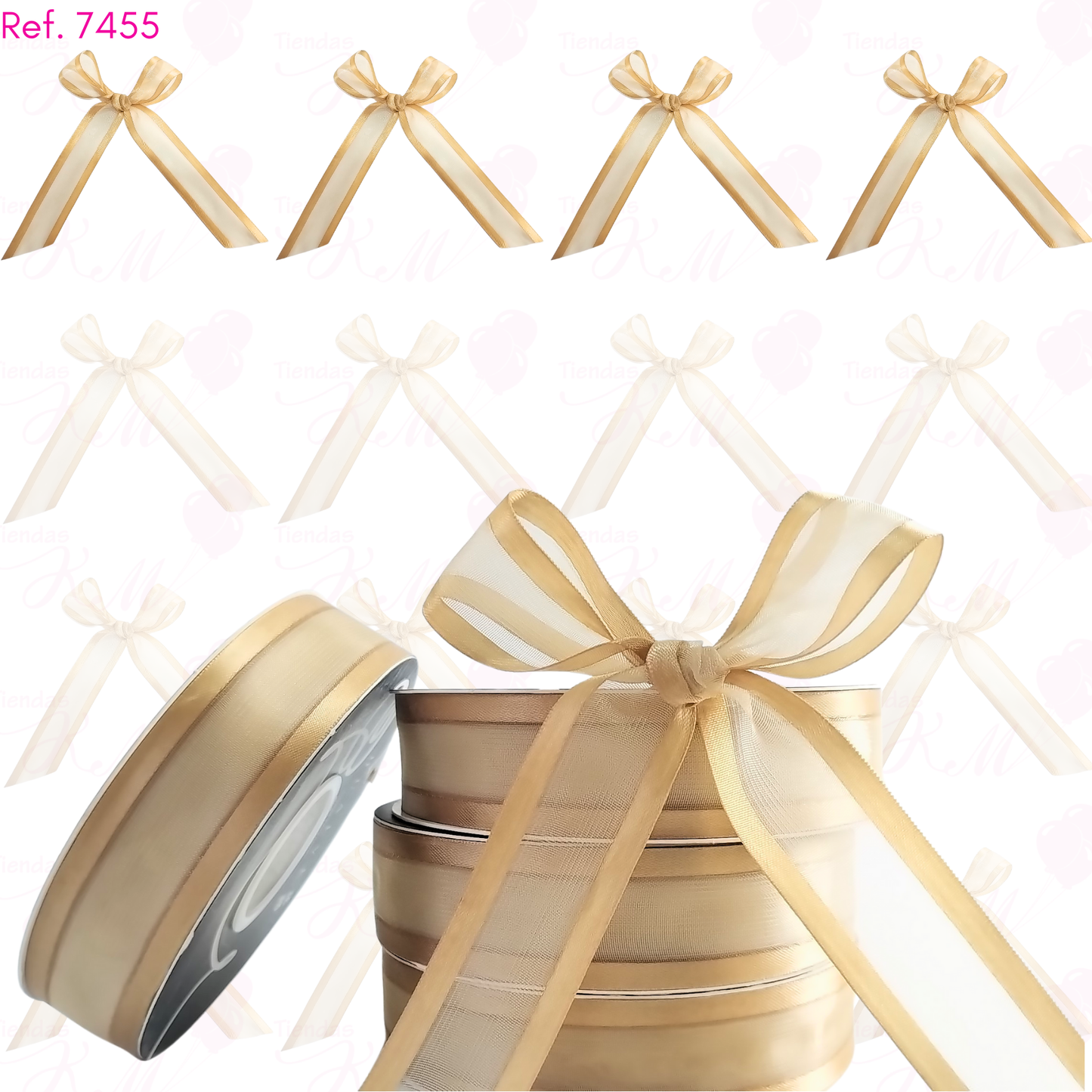 Cinta velo doble borde solido X 36 metros