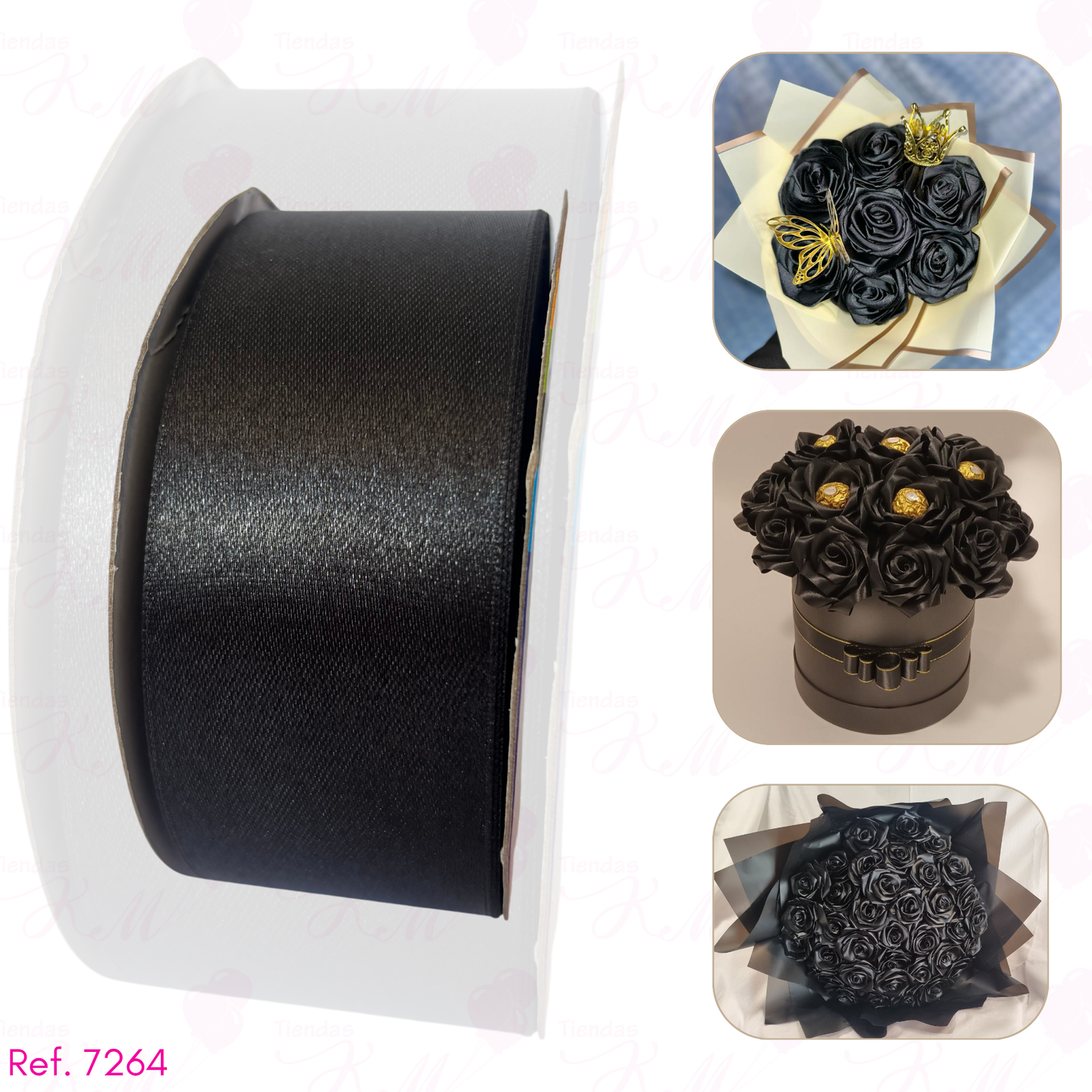 Cinta tela satinada de 4cm x 30 metros