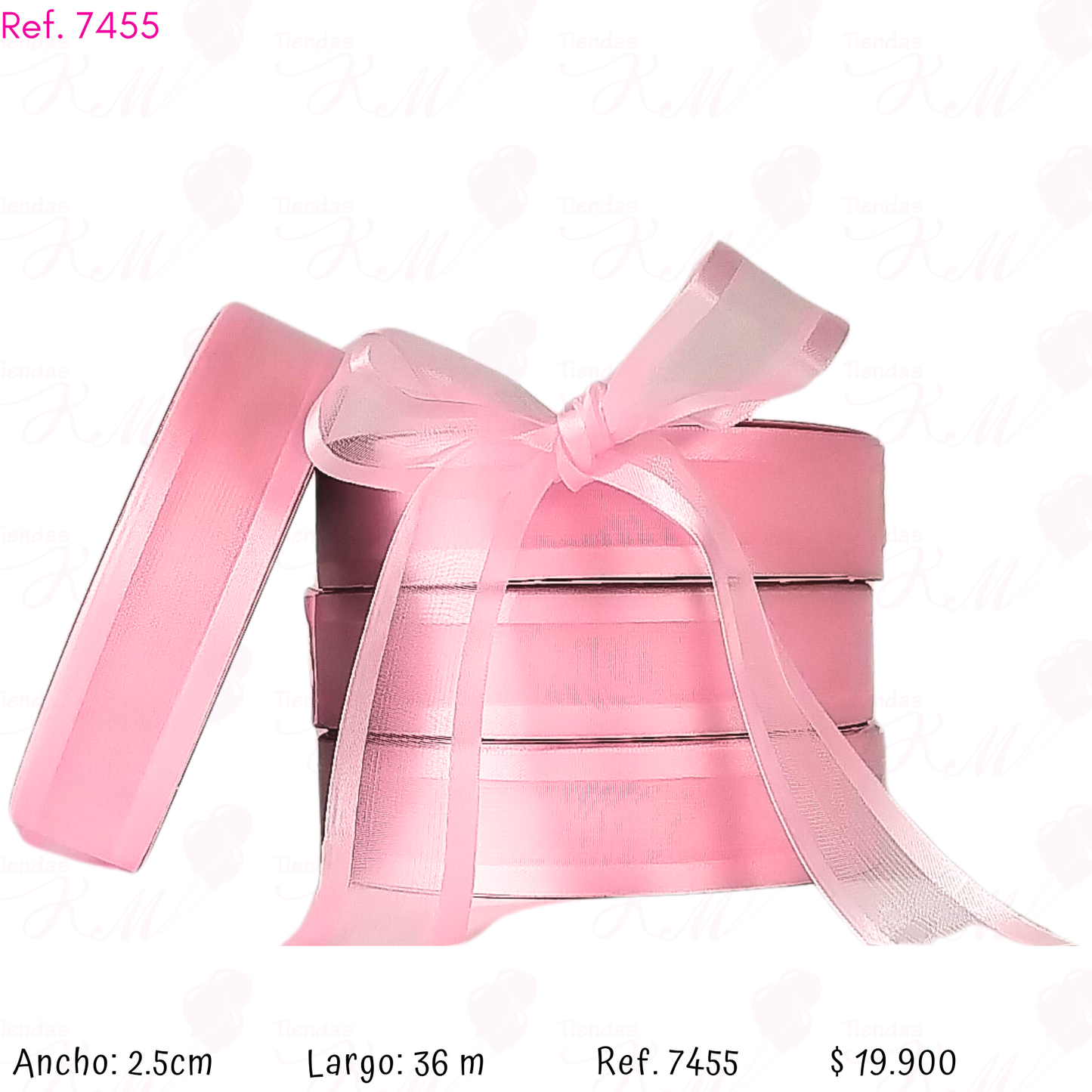 Cinta velo doble borde solido X 36 metros