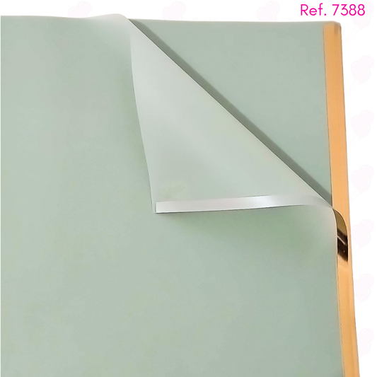 Papel coreano borde dorado metalizado x 20 pliegos