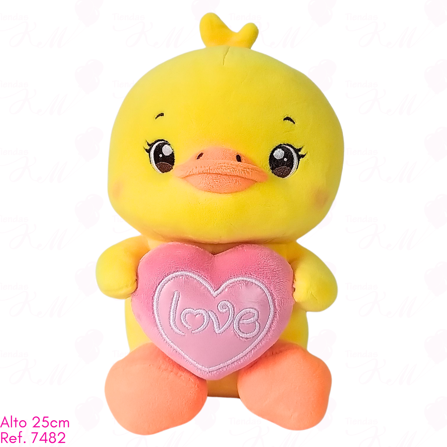 Pato con corazón love o te amo / 20cm