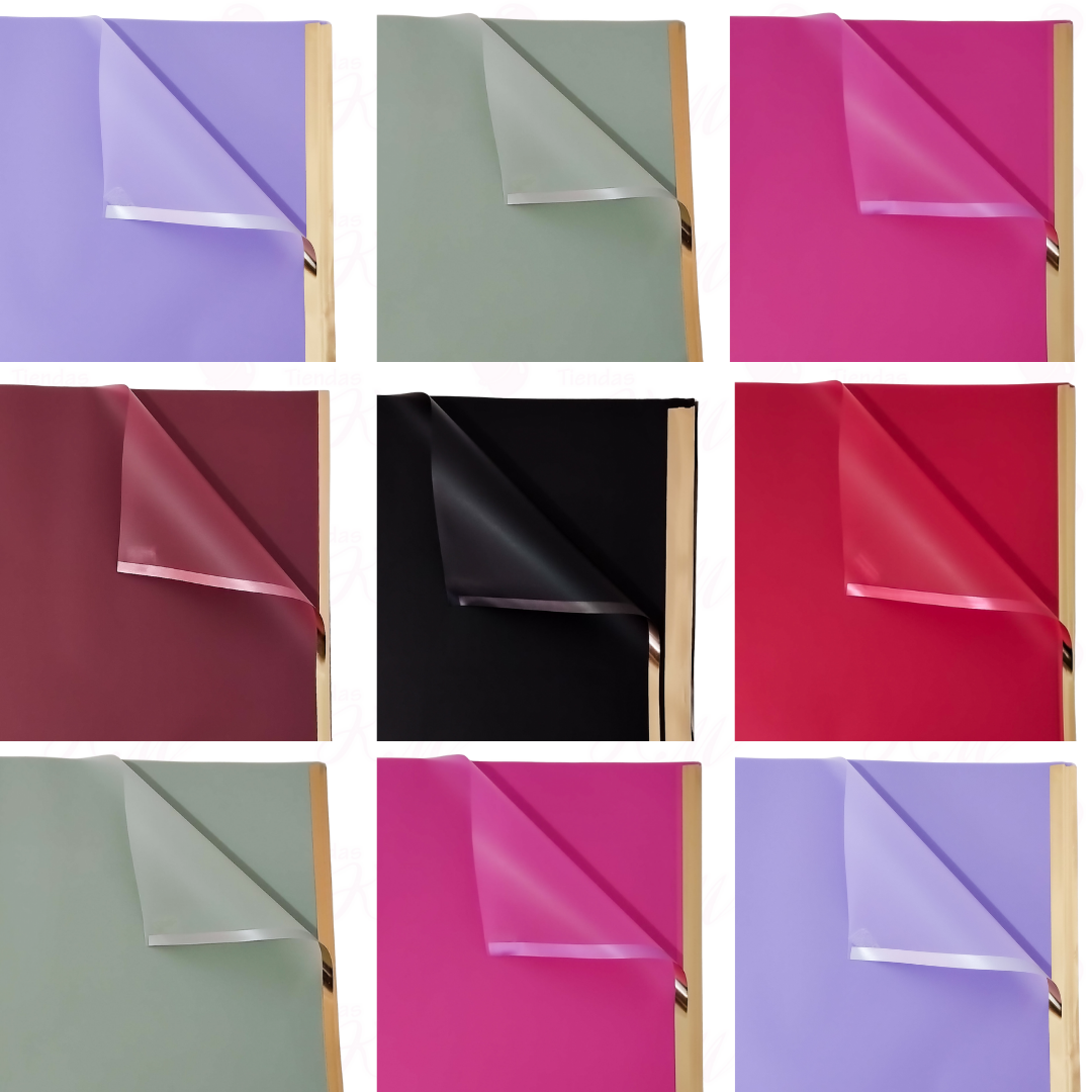 Papel coreano borde dorado metalizado x 20 pliegos