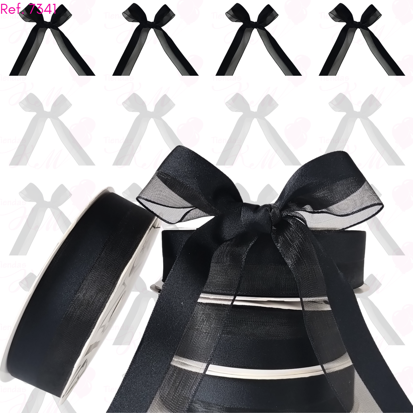 Cinta satin/velo x 25 metros