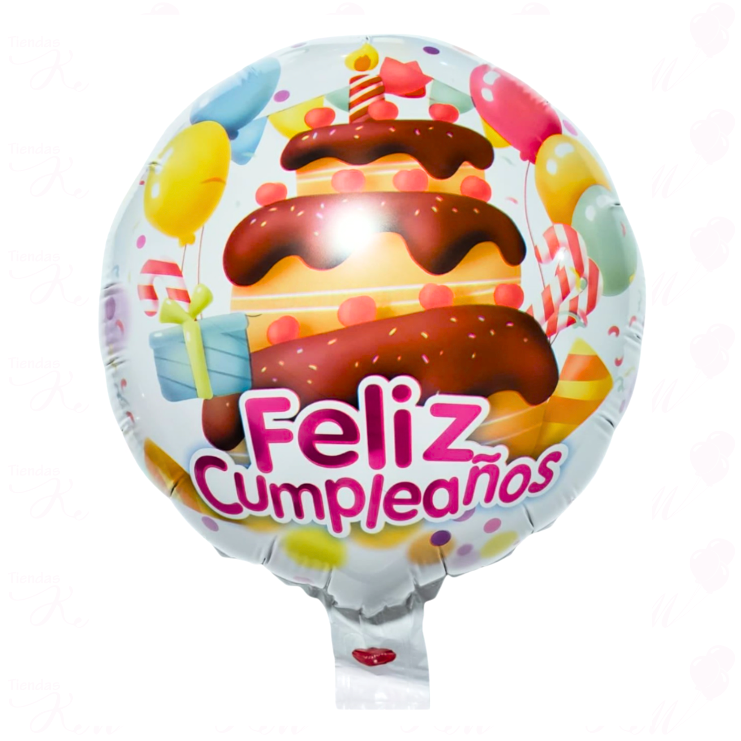 Paquete x 10 metalizados 10" de feliz cumpleaños