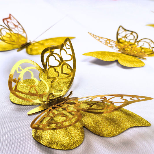 Mariposa doble color X 12 unidades
