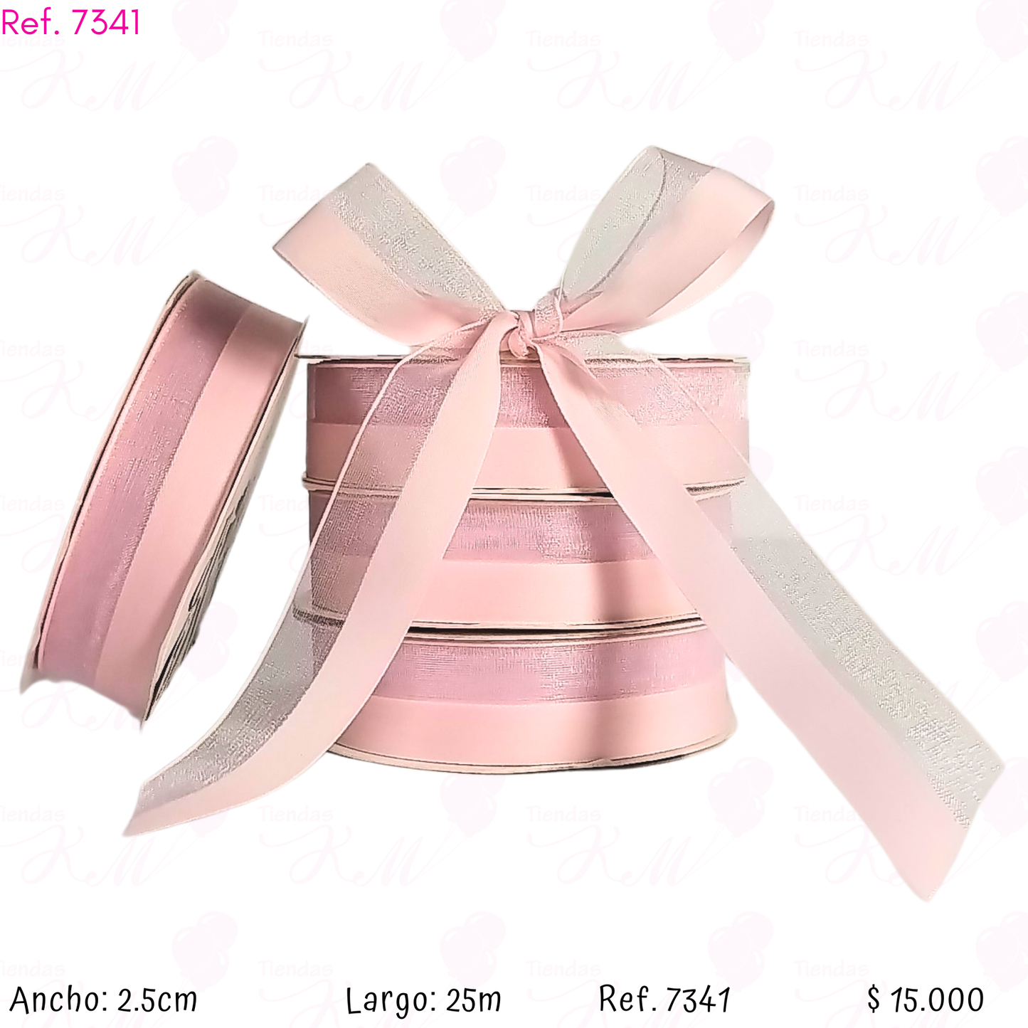 Cinta satin/velo x 25 metros