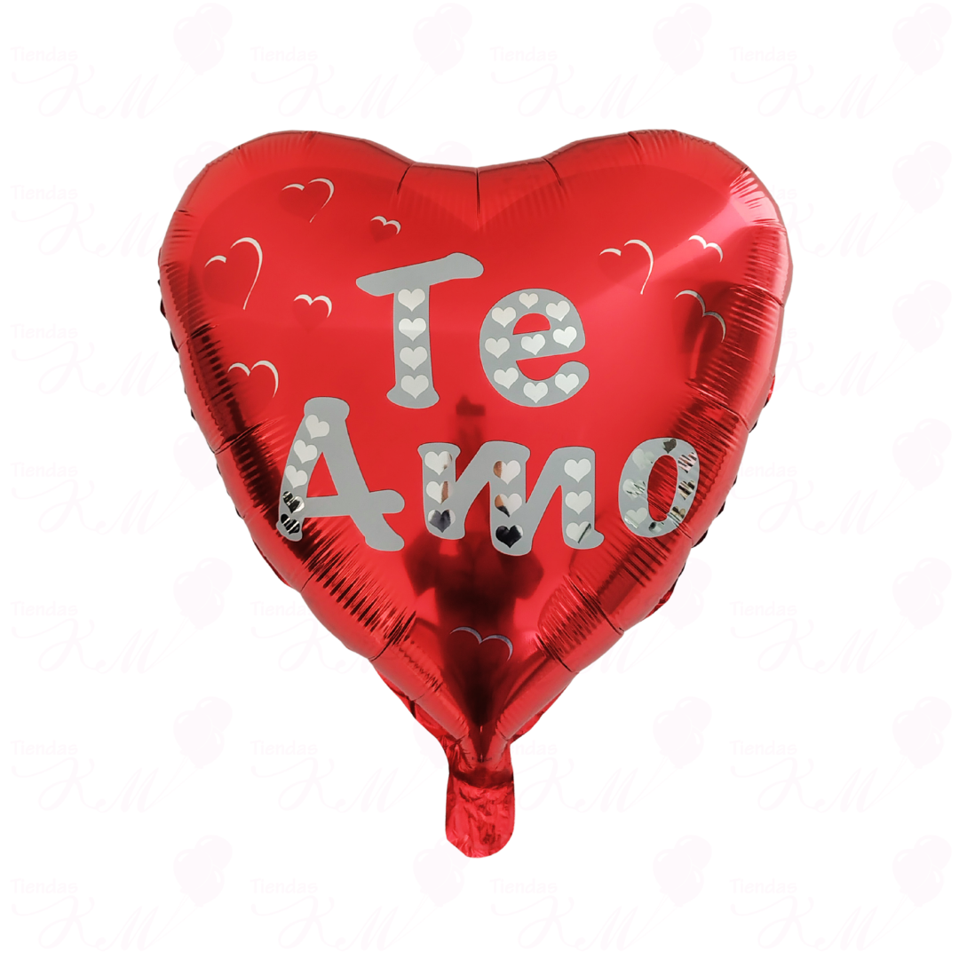 Paquete x 10 globos metalizados 18" de amor