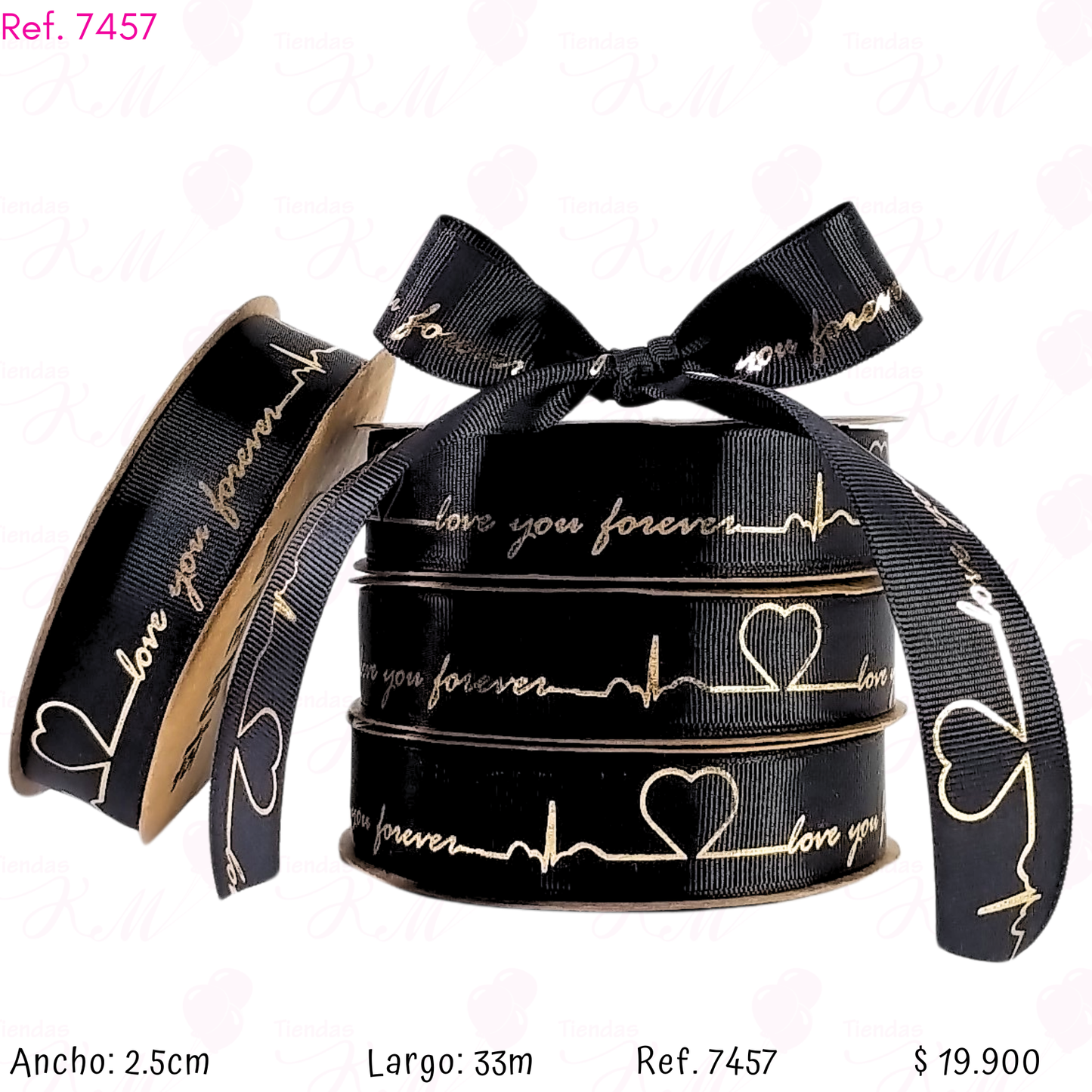 Cinta love you for ever linea corazon x 33 metros