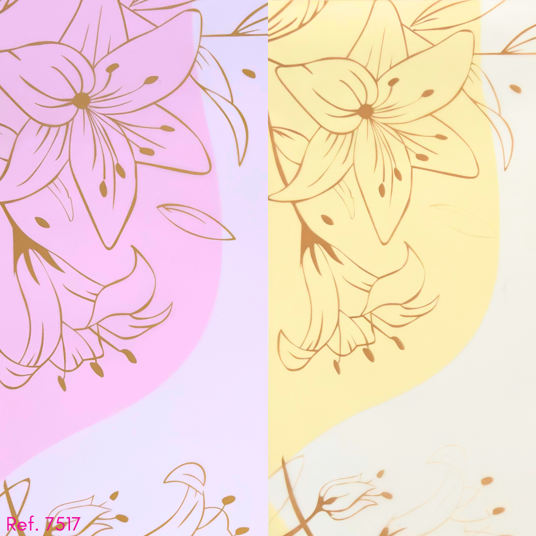 Papel coreano de lirios x 20 pliegos