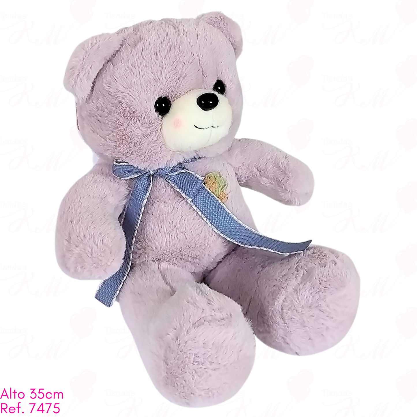 Oso con moño y hoguito / 35cm