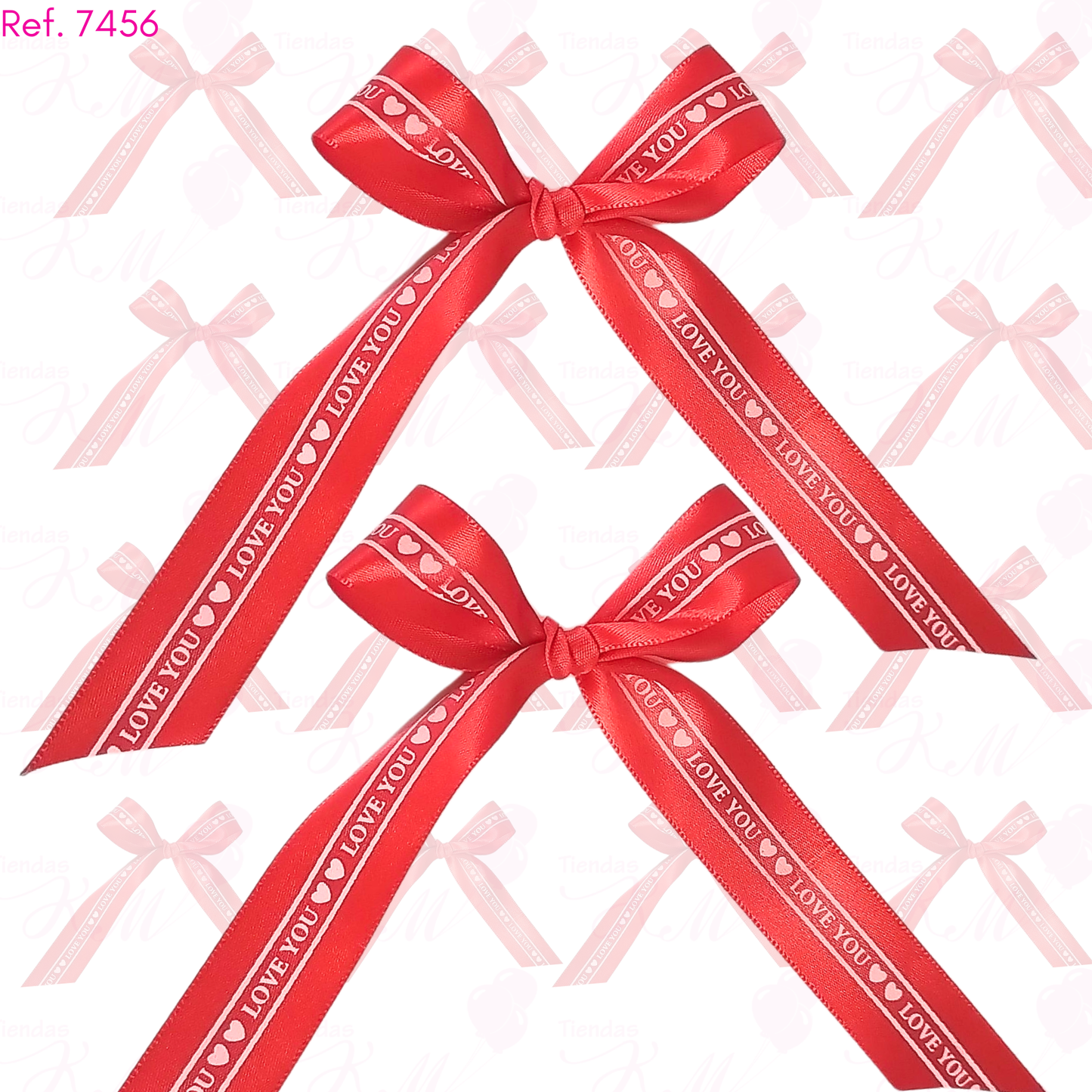 Cinta love you dos corazones x 33 metros