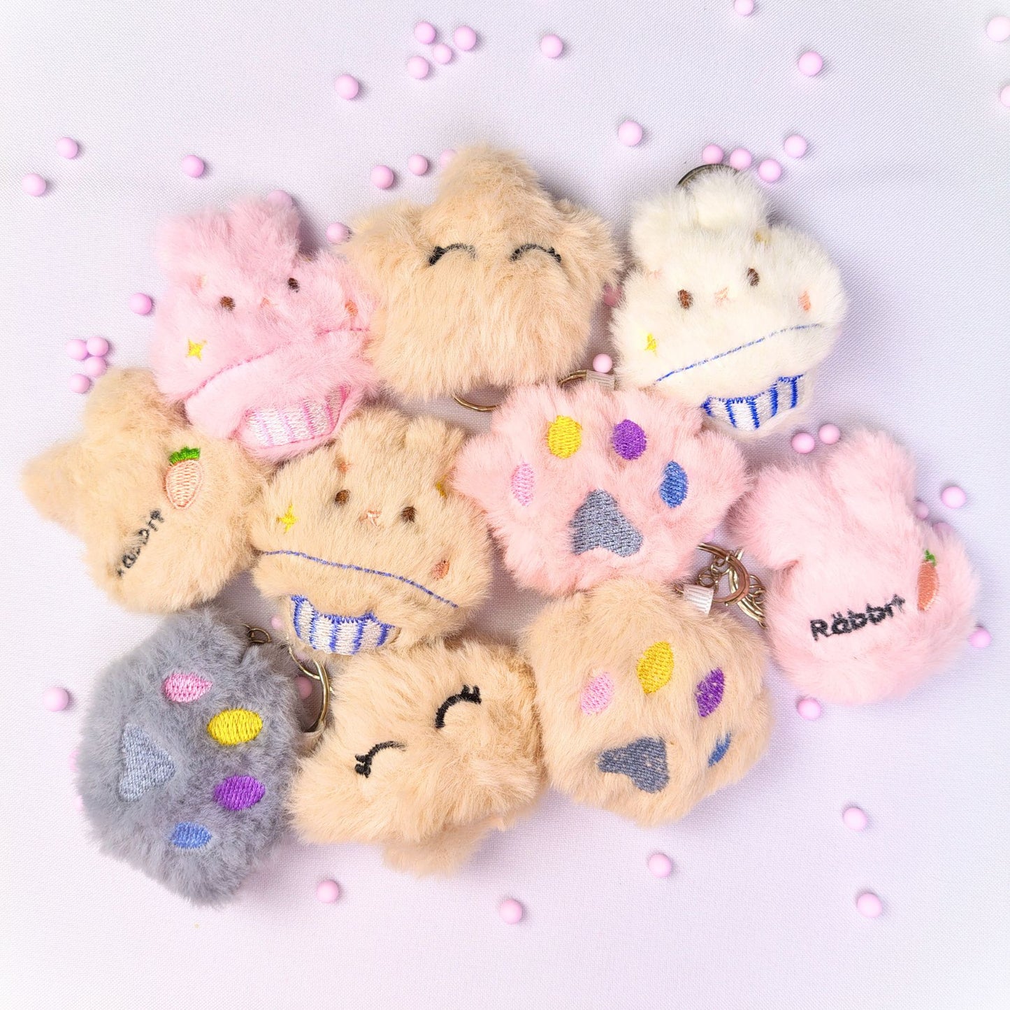 Llavero peludo pequeño por unidad