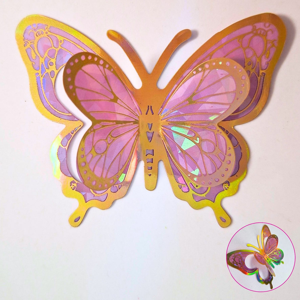 Mariposa doble color X 12 unidades