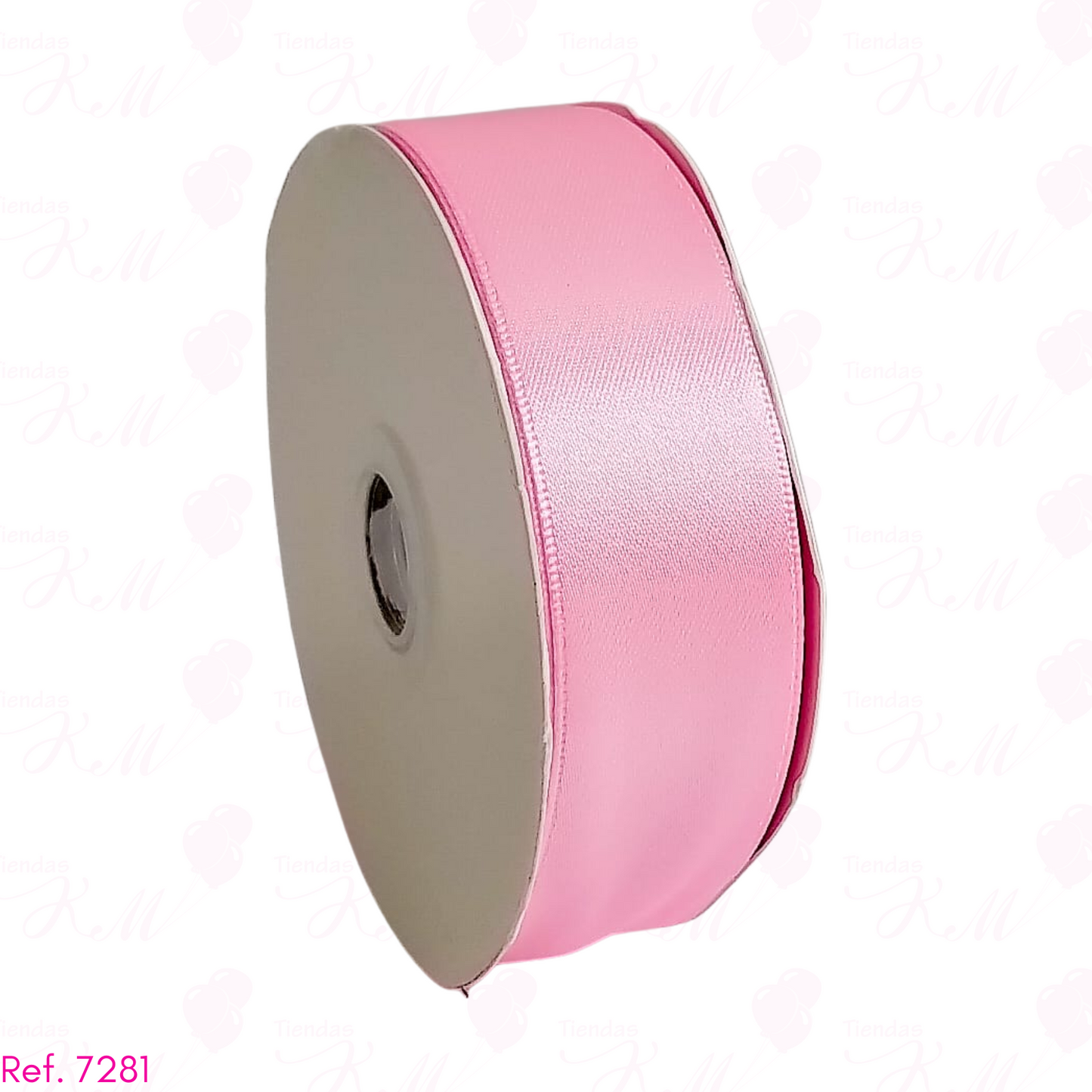 Cinta satin 2.5cm doble cara x 30 metros