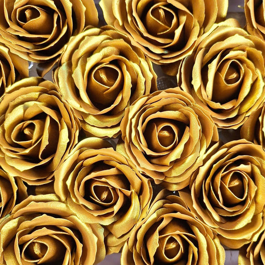 Rosa dorada de jabón
