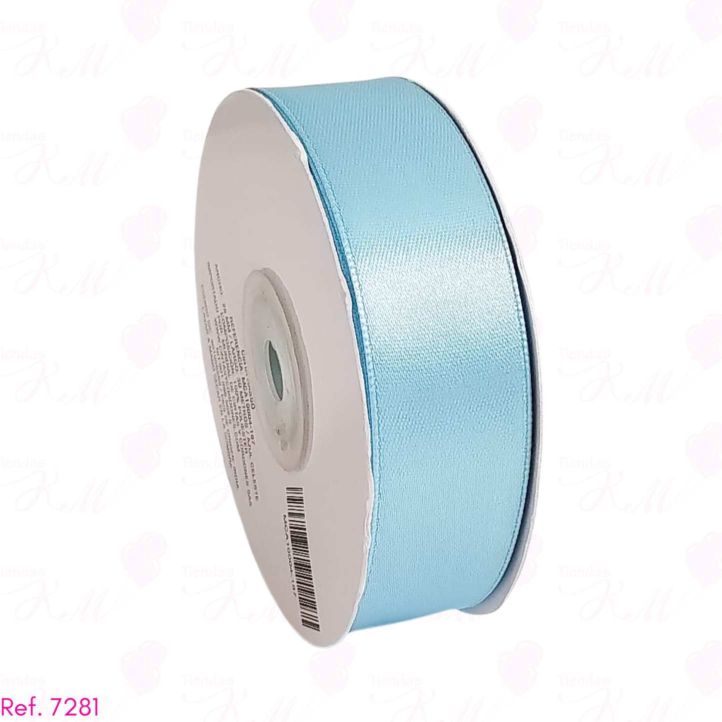 Cinta satin 2.5cm doble cara x 30 metros