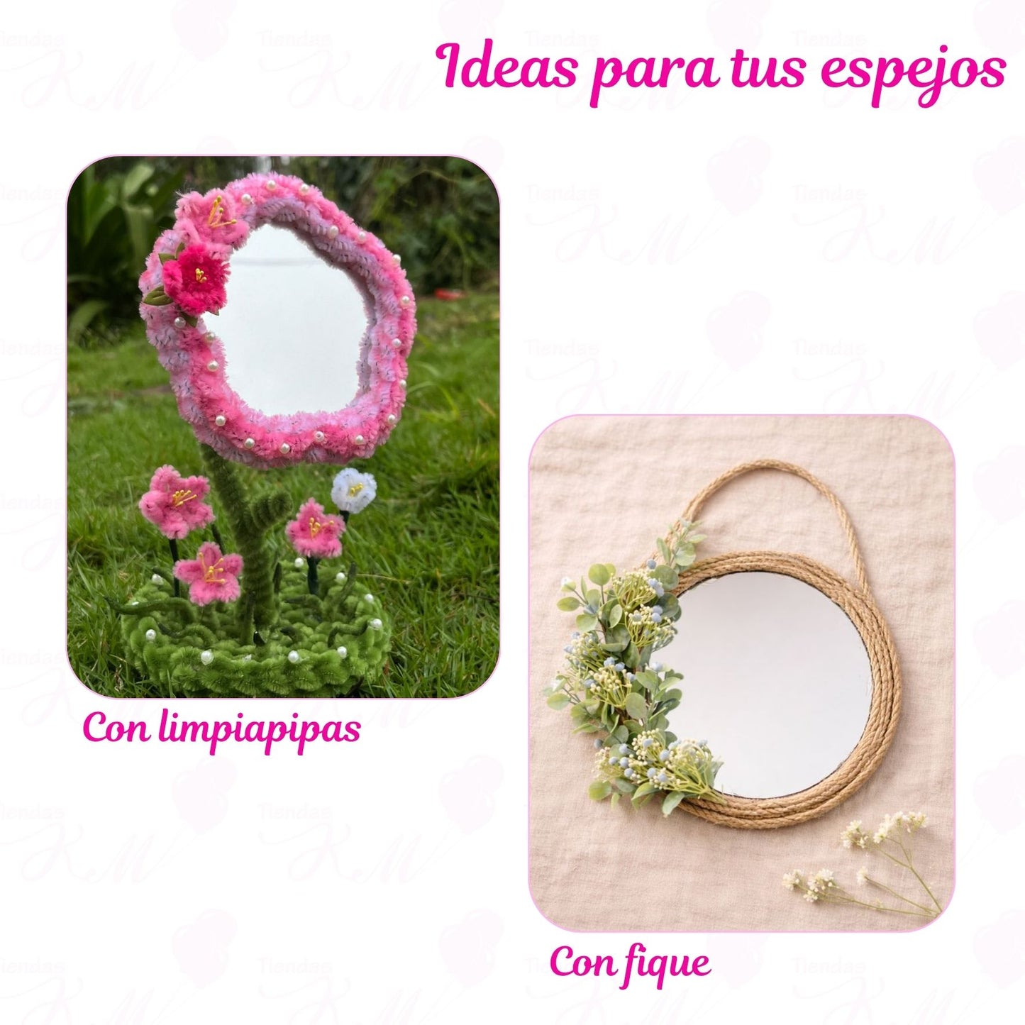 Espejos en vidrio redondos 15cm - 20cm - 25cm
