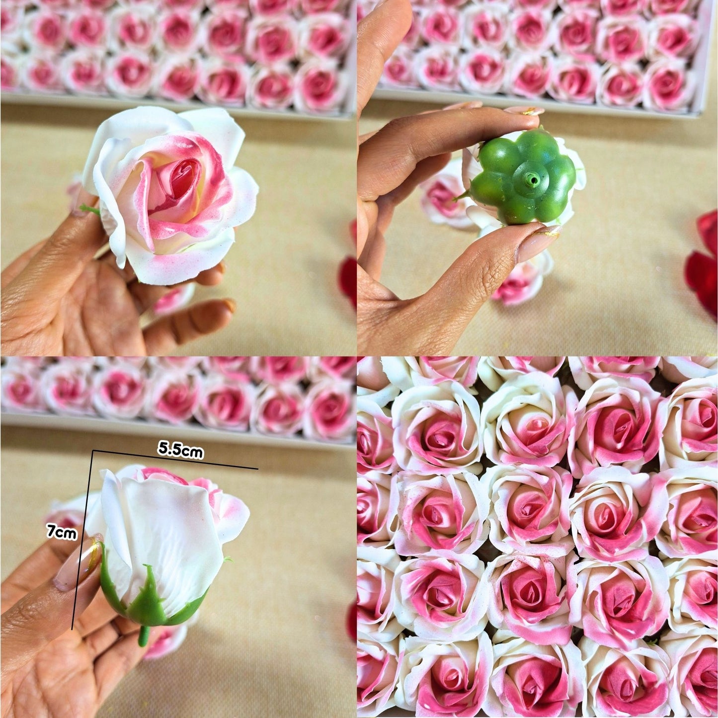 Rosa de jabón de dos colores