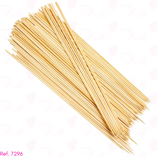 Palo pincho delgado 25cm x 100 unidades